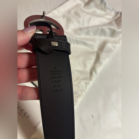 New gucci belt 4cm wide dark brown size 75 unisex